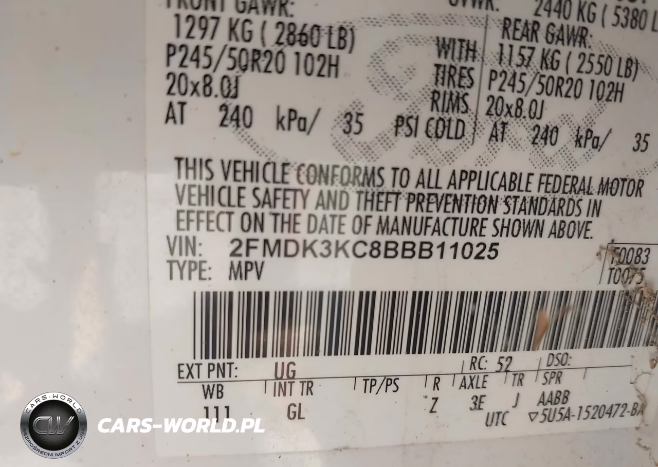 2011 Ford Edge Limited VIN:2FMDK3KC8BBB11025 - 9