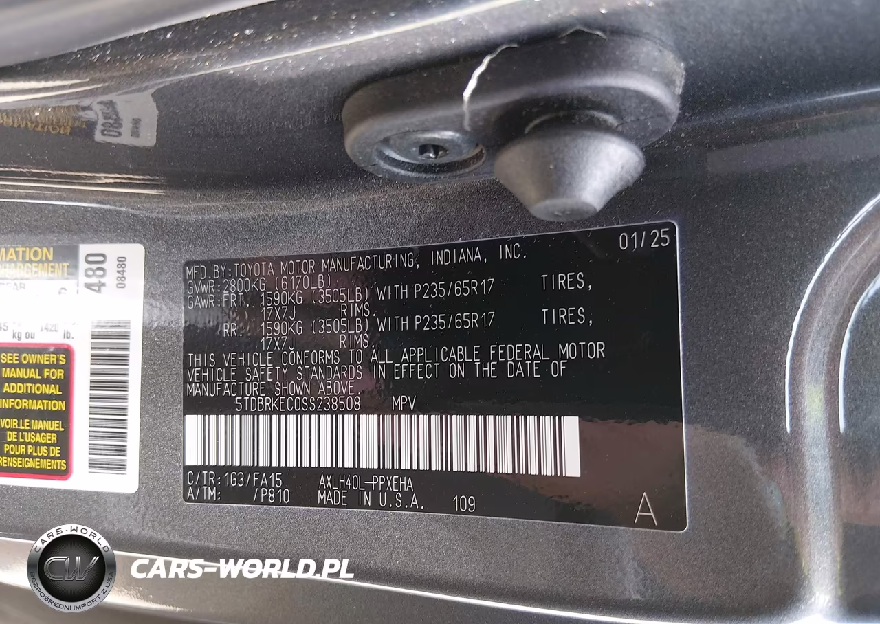 2025 Toyota Sienna Le VIN:5TDBRKEC0SS238508 - 9