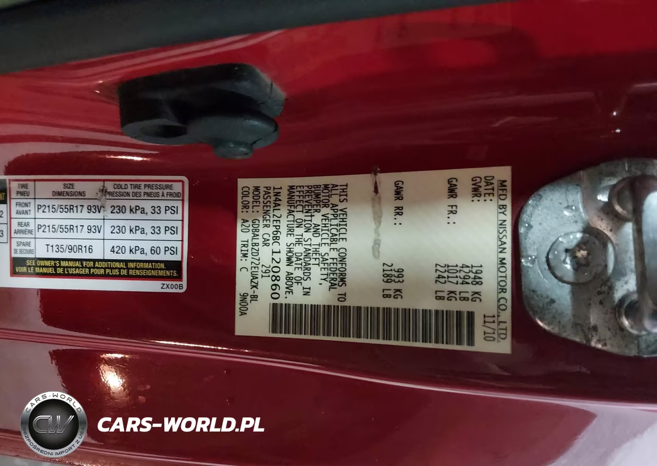 2011 Nissan Altima 2.5 S VIN:1N4AL2EP6BC120860 - 9