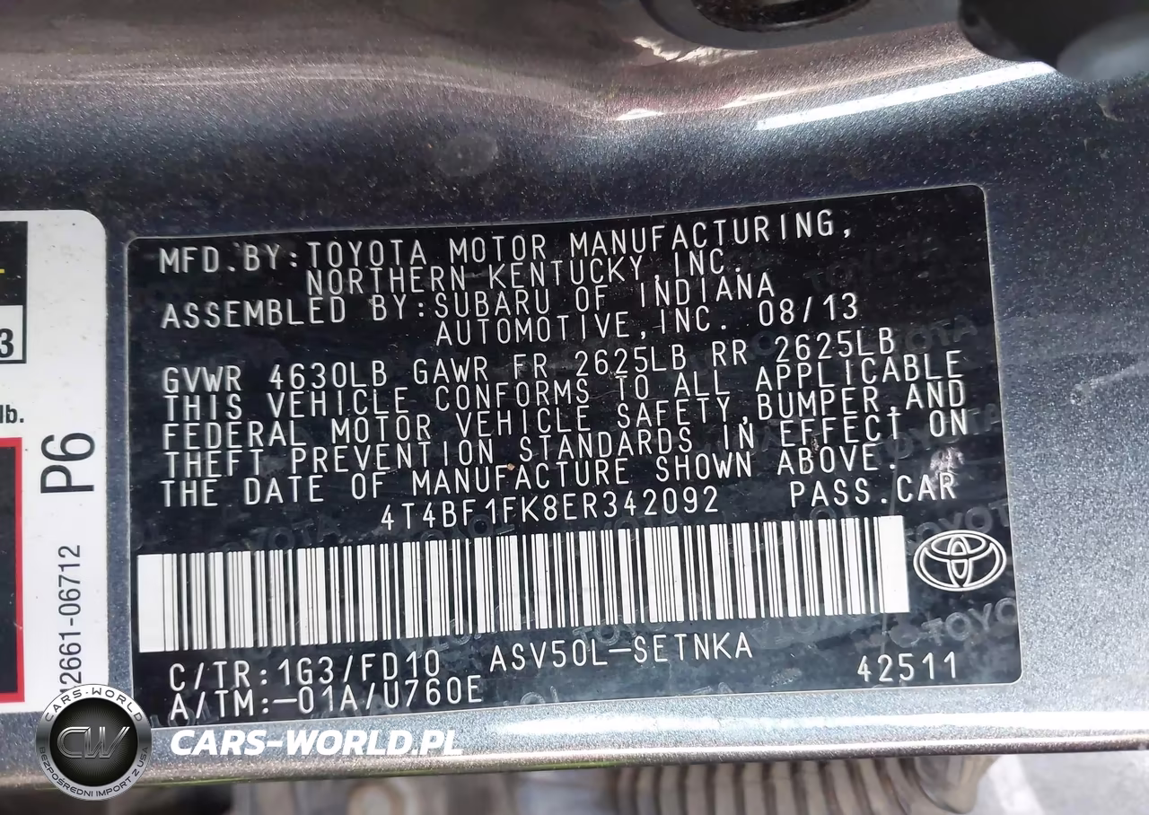 2014 Toyota Camry Le VIN:4T4BF1FK8ER342092 - 9