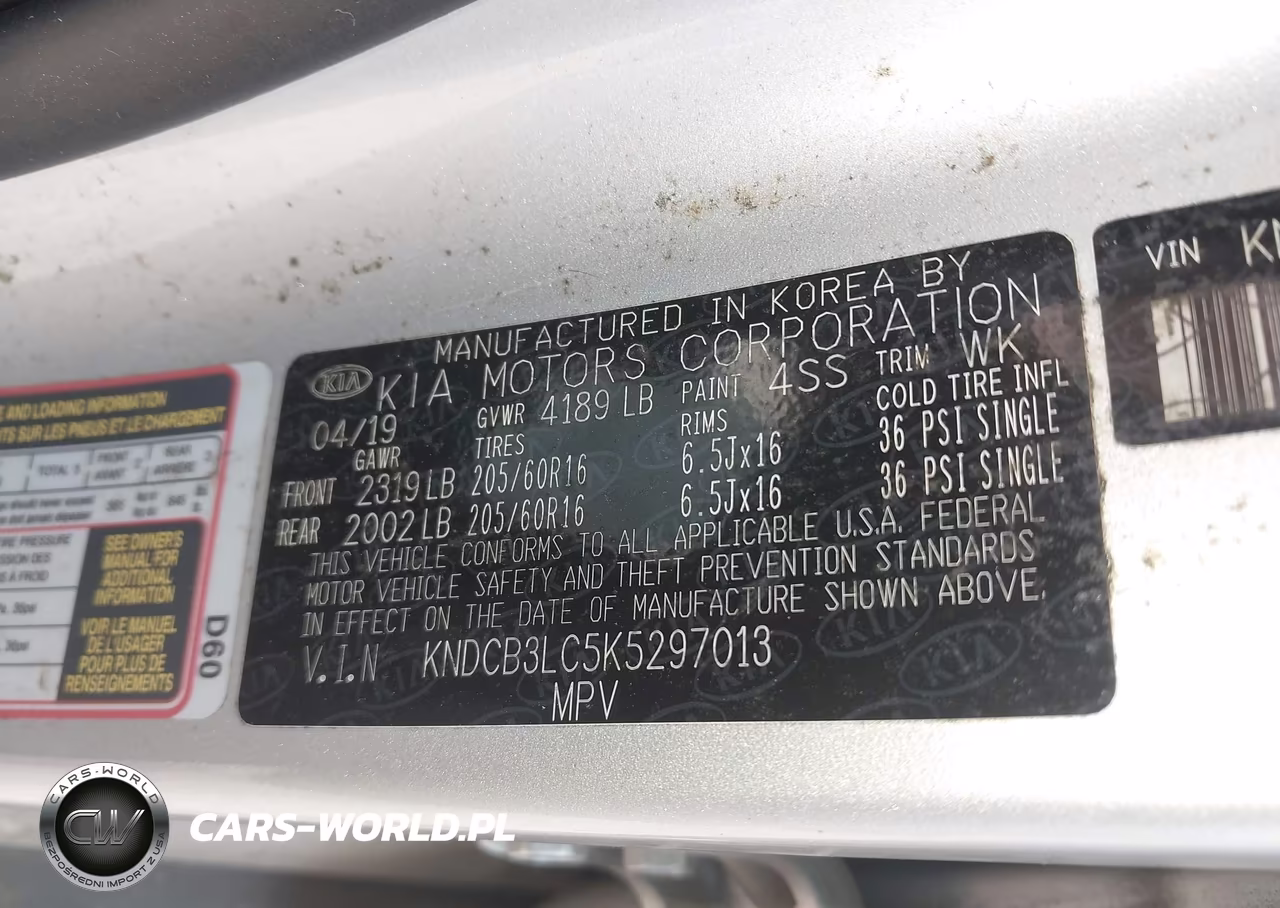 2019 Kia Niro Lx VIN:KNDCB3LC5K5297013 - 9