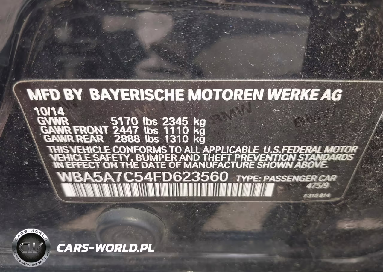 2015 BMW 528I xDrive VIN:WBA5A7C54FD623560 - 9