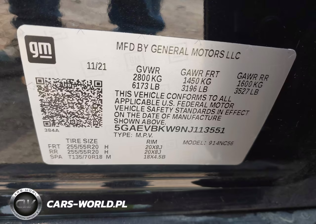 2022 Buick Enclave Awd Premium VIN:5GAEVBKW9NJ113551 - 9