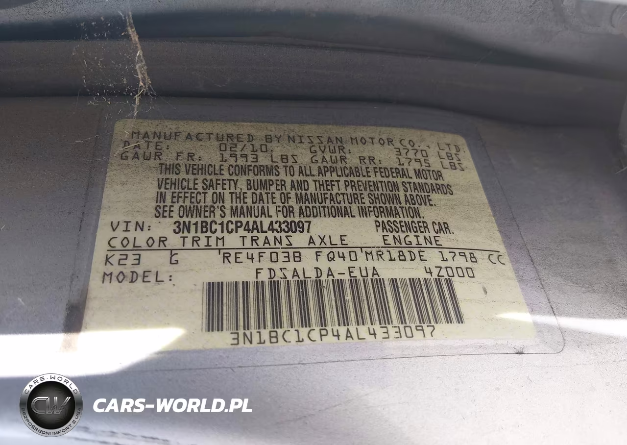 2010 Nissan Versa 1.8S VIN:3N1BC1CP4AL433097 - 9