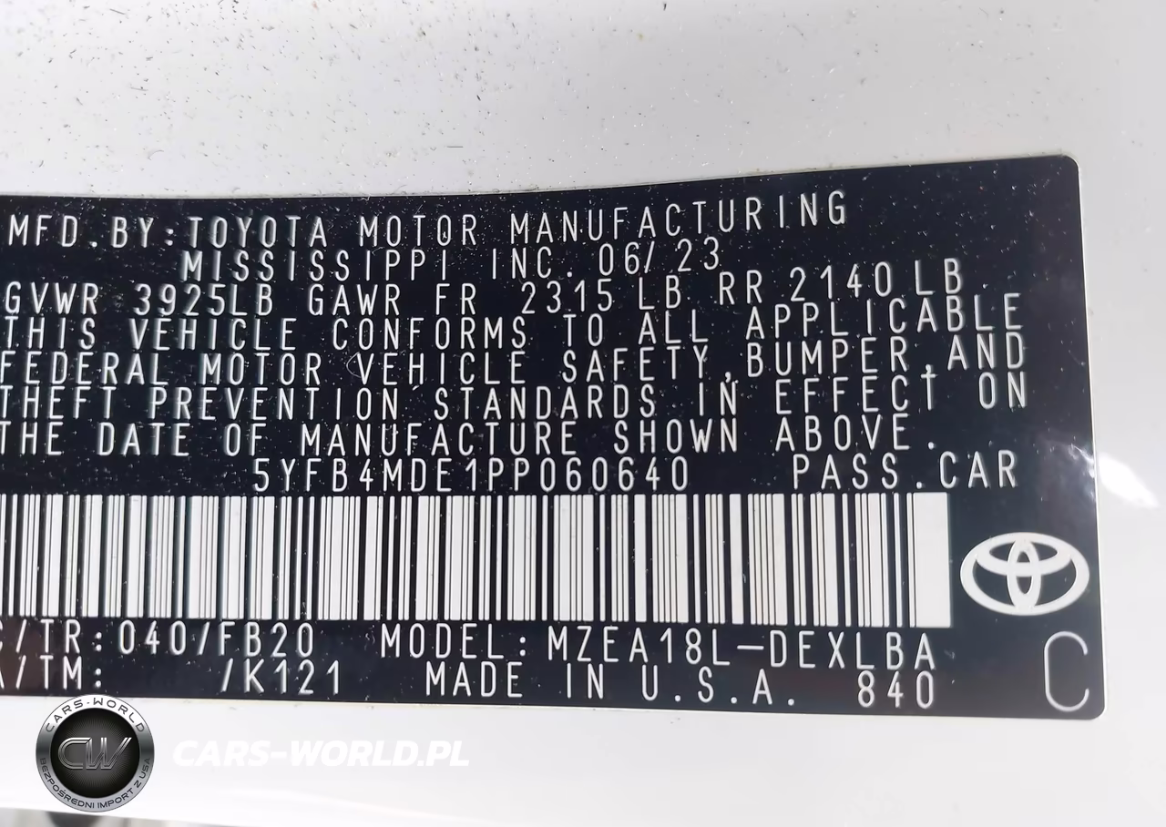 2023 Toyota Corolla Le VIN:5YFB4MDE1PP060640 - 9