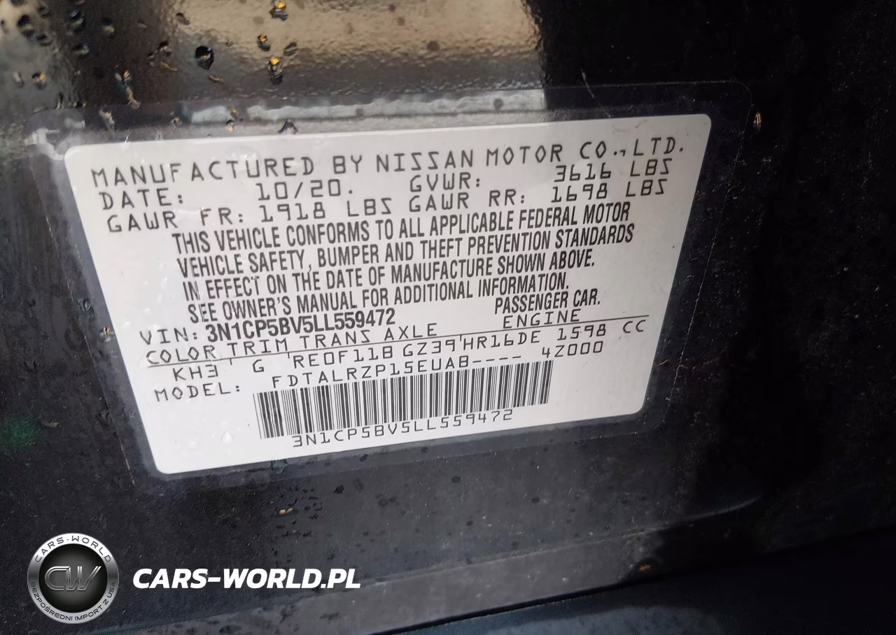 2020 Nissan Kicks S Xtronic Cvt VIN:3N1CP5BV5LL559472 - 9