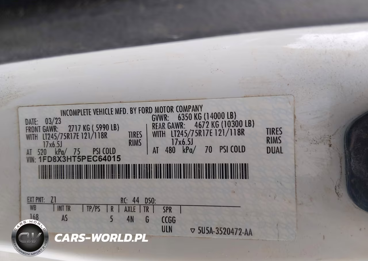2023 Ford F-350 Chassis Xl VIN:1FD8X3HT5PEC64015 - 9
