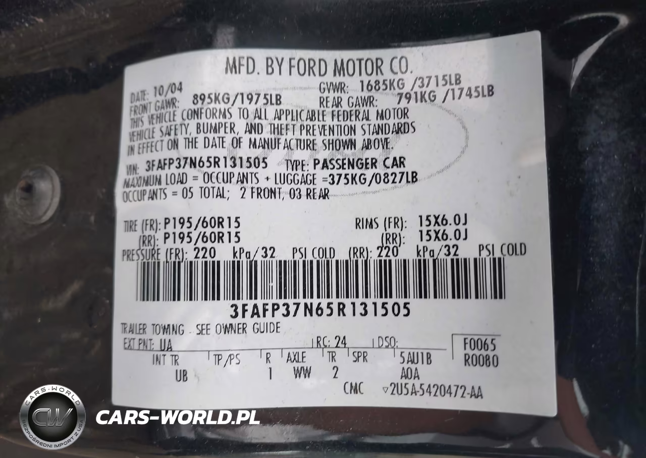 2005 Ford Focus Zx5 VIN:3FAFP37N65R131505 - 9