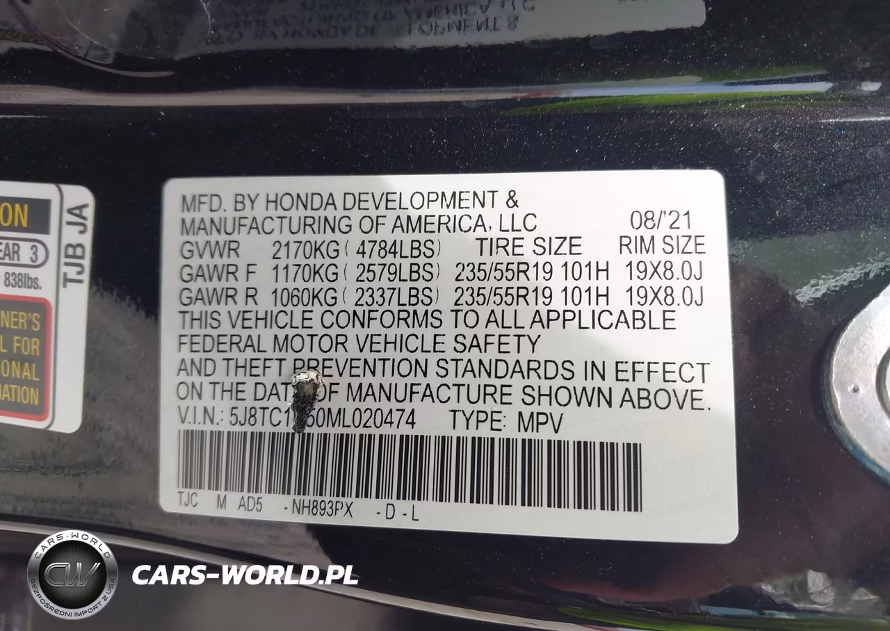 2021 Acura Rdx Technology Package VIN:5J8TC1H50ML020474 - 9