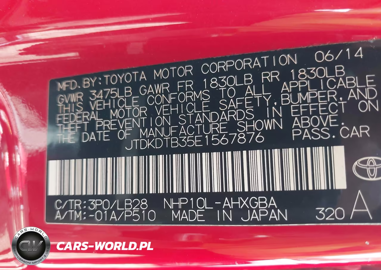 2014 Toyota Prius C Four VIN:JTDKDTB35E1567876 - 9