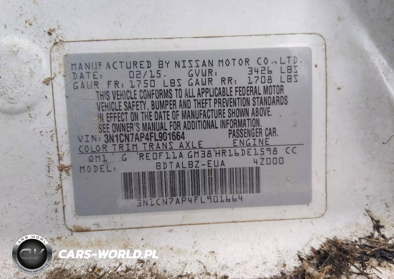 2015 Nissan Versa 1.6 Sv VIN:3N1CN7AP4FL901664 - 9