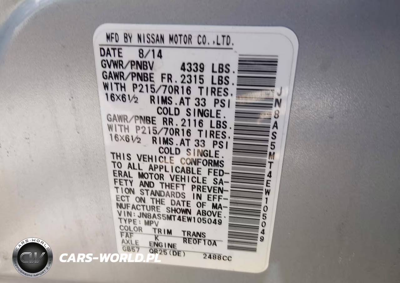 2014 Nissan Rogue Select S VIN:JN8AS5MT4EW105049 - 9