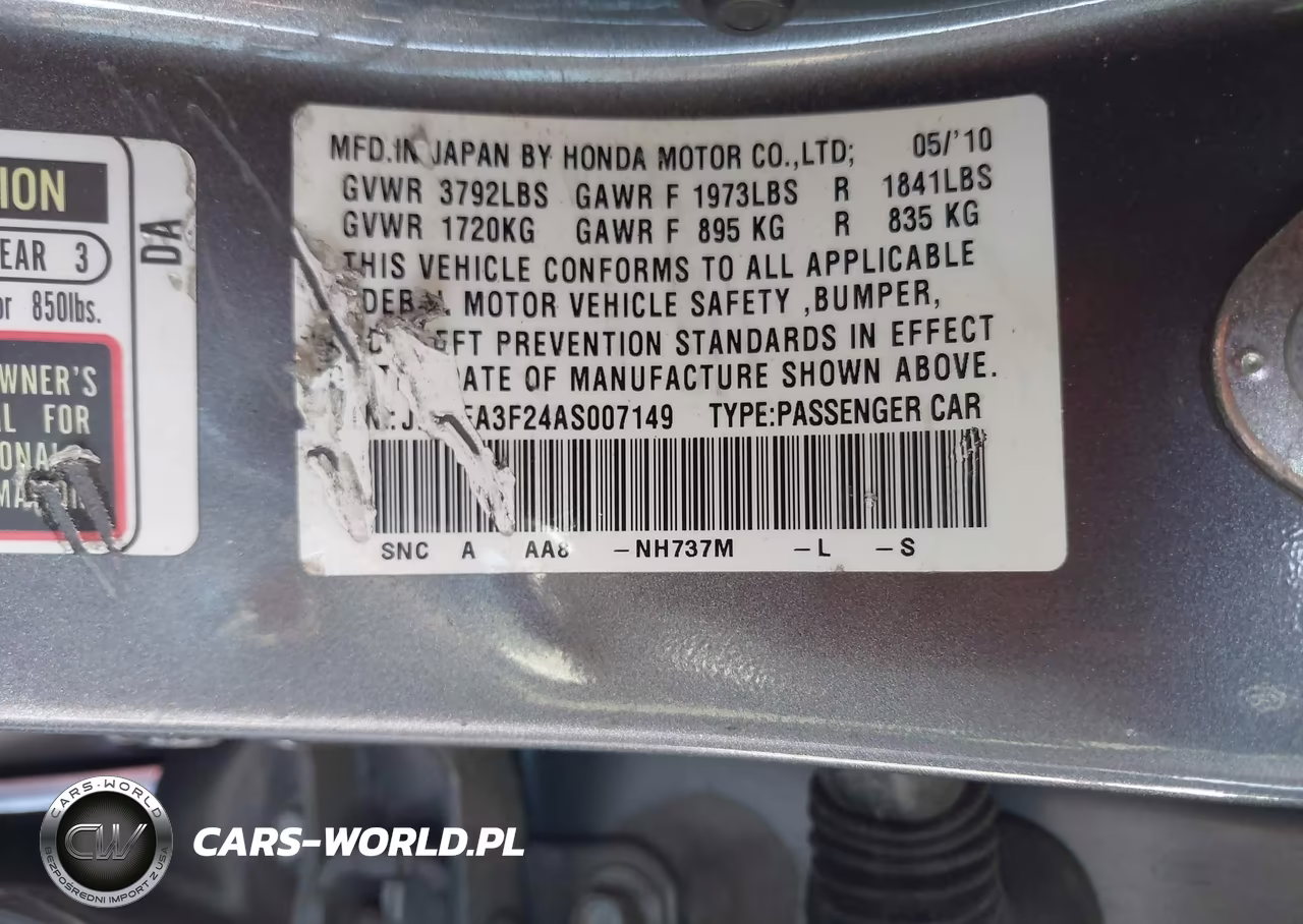2010 Honda Civic Hybrid VIN:JHMFA3F24AS007149 - 9
