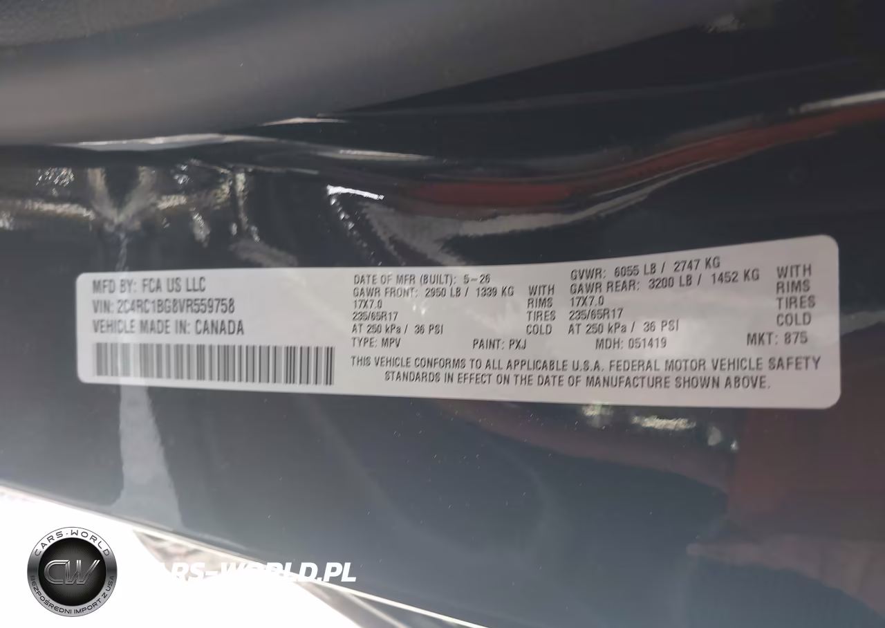 2027 Chrysler Pacifica VIN:2C4RC1BG8VR559758 - 9
