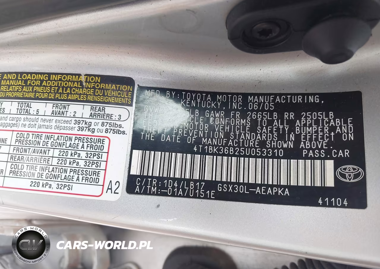 2005 Toyota Avalon Limited VIN:4T1BK36B25U053310 - 9