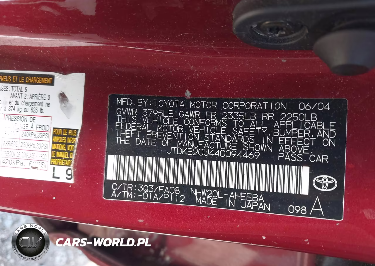2004 Toyota Prius VIN:JTDKB20U440094469 - 9