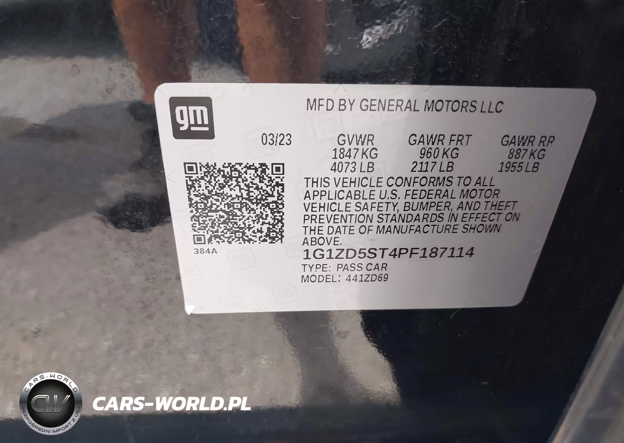 2023 Chevrolet Malibu Fwd 1Lt VIN:1G1ZD5ST4PF187114 - 9
