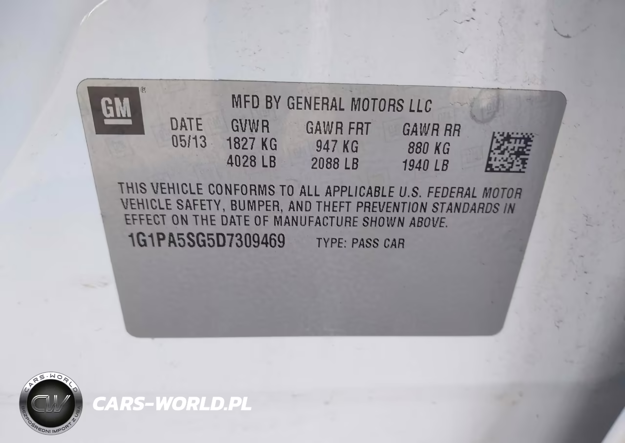 2013 Chevrolet Cruze Ls Auto VIN:1G1PA5SG5D7309469 - 9