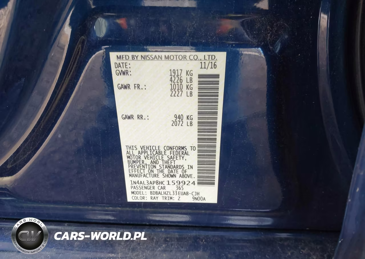 2017 Nissan Altima 2.5 Sr VIN:1N4AL3AP8HC159924 - 9