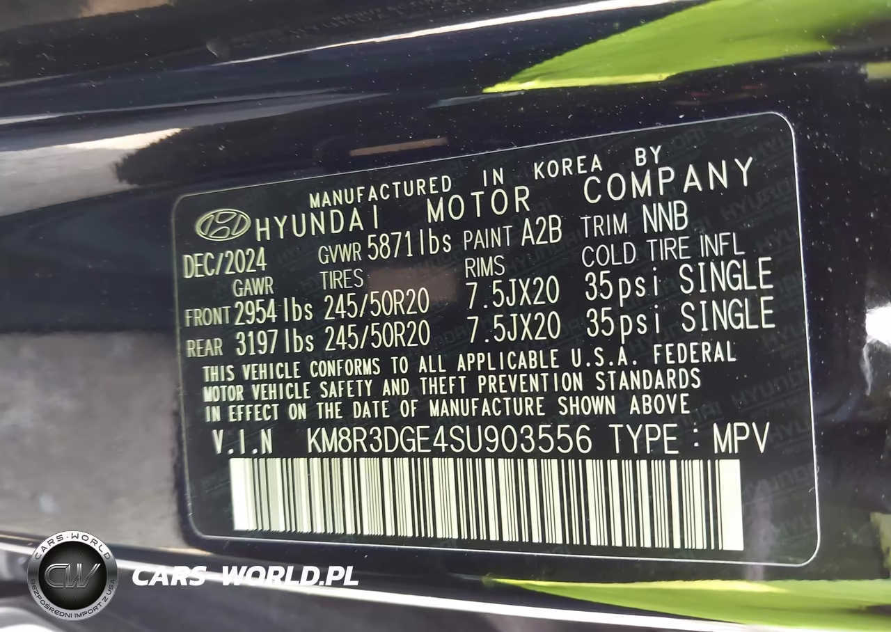 2025 Hyundai Palisade Xrt VIN:KM8R3DGE4SU903556 - 9