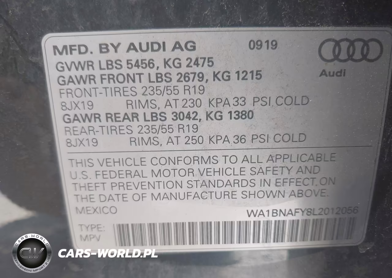 2020 Audi Q5 Premium Plus 45 Tfsi Quattro S Tronic VIN:WA1BNAFY8L2012056 - 9