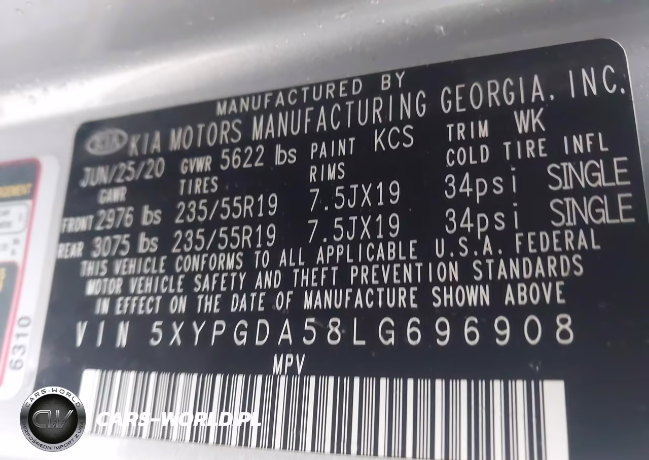 2020 Kia Sorento 3.3L S VIN:5XYPGDA58LG696908 - 9