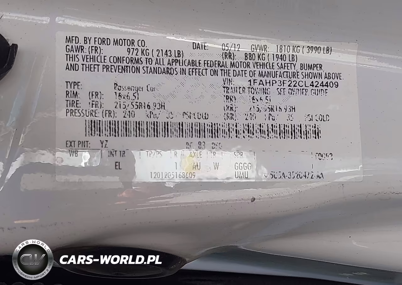 2012 Ford Focus Se VIN:1FAHP3F22CL424409 - 9