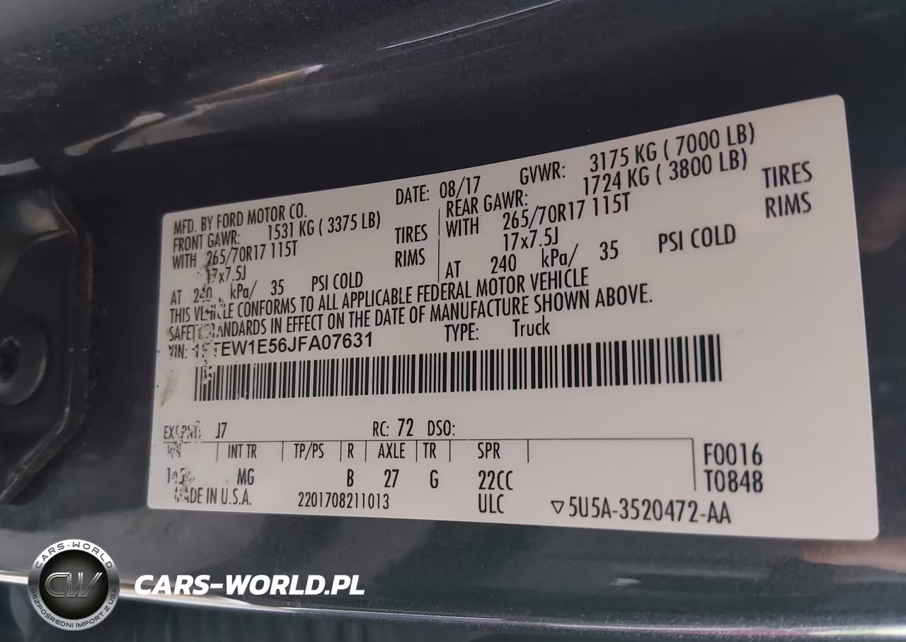 2018 Ford F-150 Xlt VIN:1FTEW1E56JFA07631 - 9