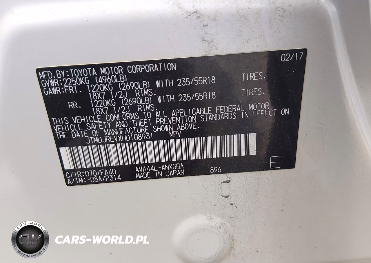 2017 Toyota Rav4 Hybrid Limited VIN:JTMDJREVXHD108931 - 9