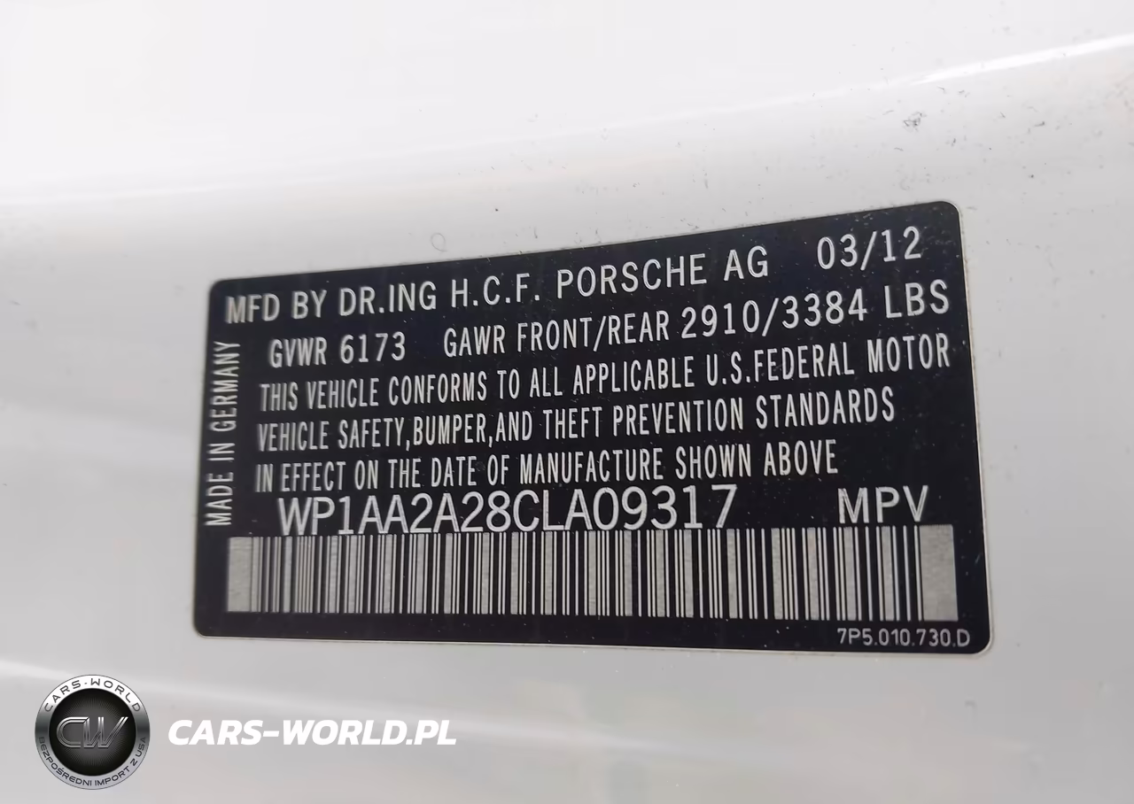 2012 Porsche Cayenne VIN:WP1AA2A28CLA09317 - 9