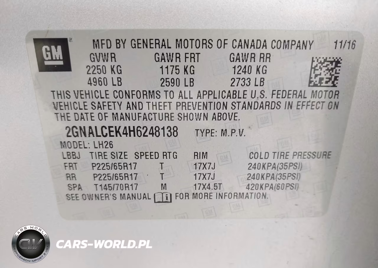 2017 Chevrolet Equinox Lt VIN:2GNALCEK4H6248138 - 9