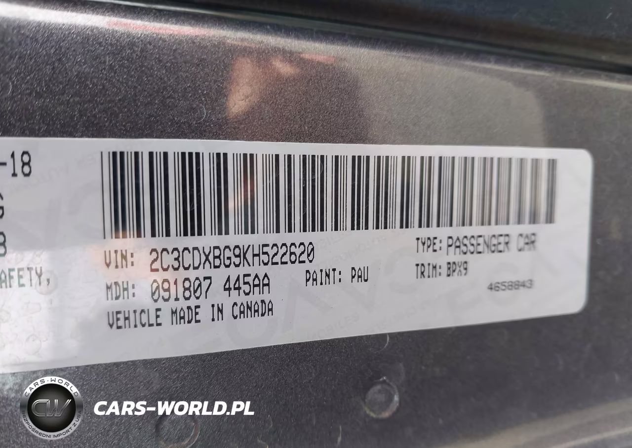 2019 Dodge Charger Sxt Rwd VIN:2C3CDXBG9KH522620 - 9