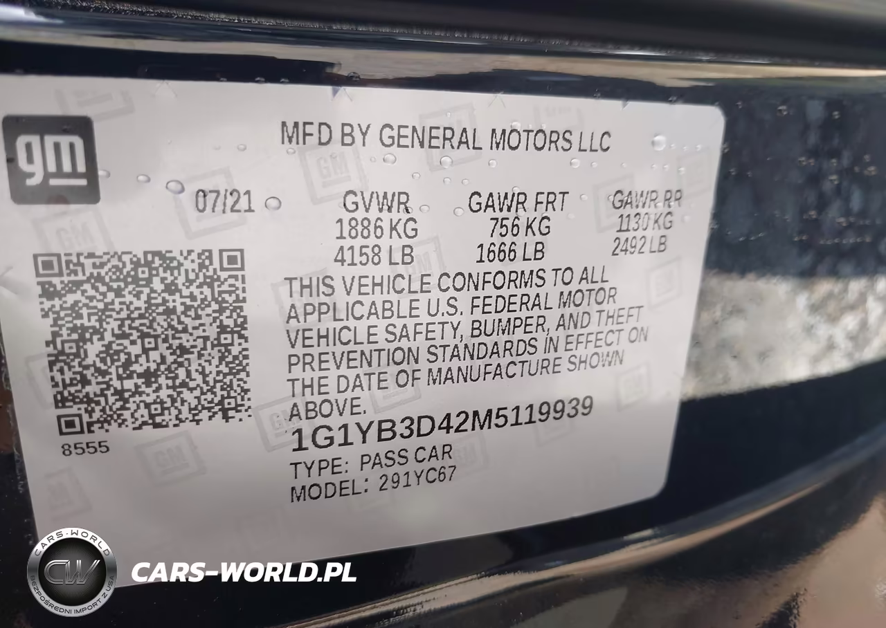 2021 Chevrolet Corvette Stingray Rwd 2Lt VIN:1G1YB3D42M5119939 - 9