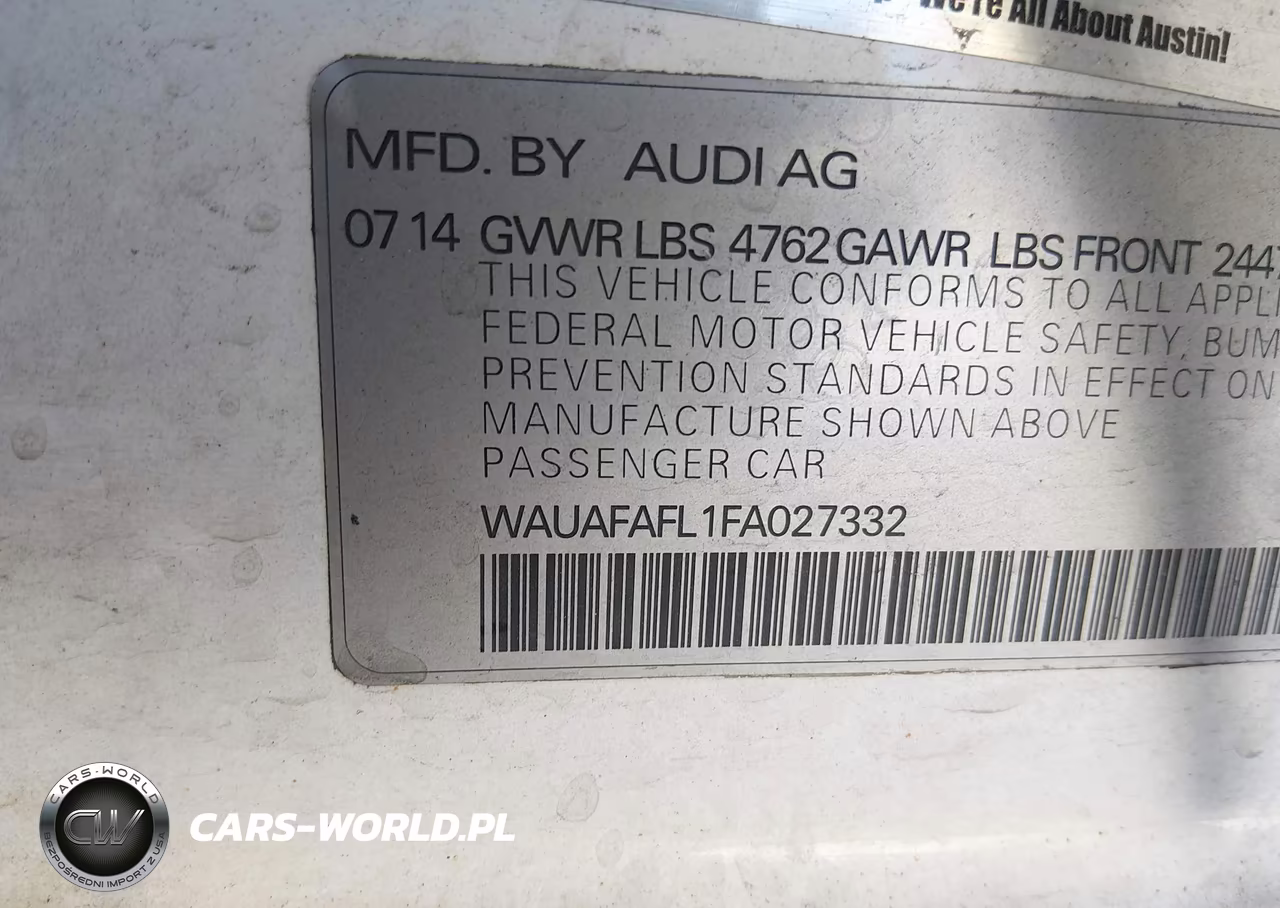 2015 Audi A4 2.0T Premium VIN:WAUAFAFL1FA027332 - 9