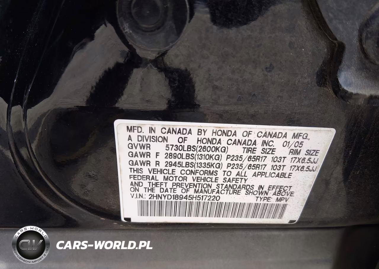 2005 Acura Mdx VIN:2HNYD18945H517220 - 9
