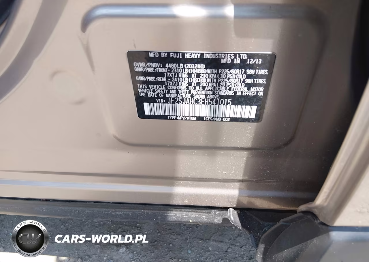 2014 Subaru Forester 2.5I Limited VIN:JF2SJAHC3EH541015 - 9