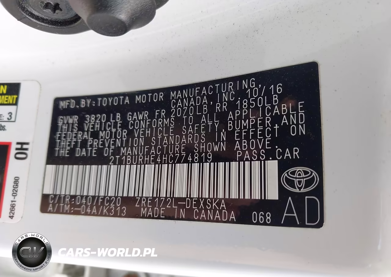 2017 Toyota Corolla Se VIN:2T1BURHE4HC774819 - 9