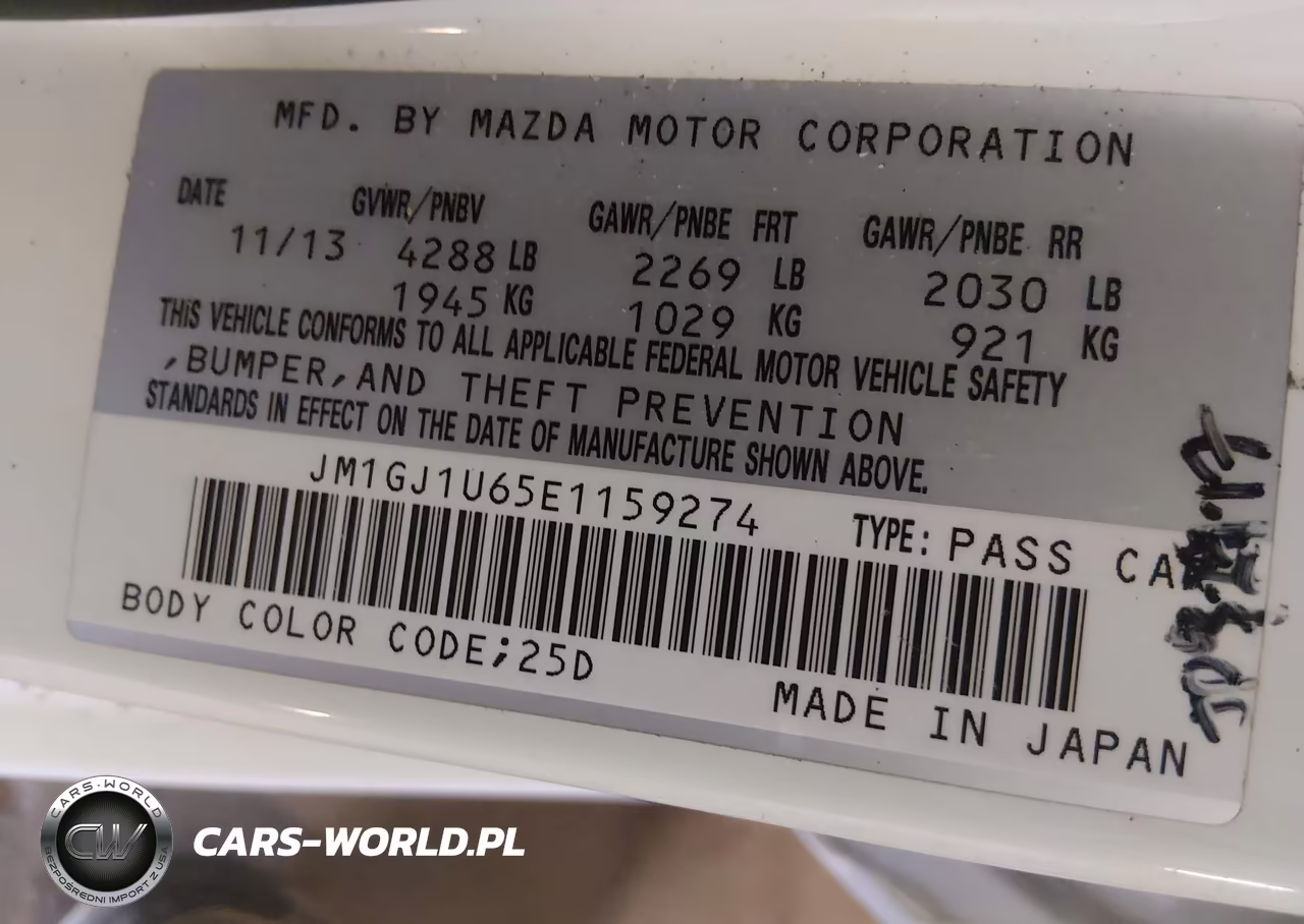 2014 Mazda Mazda6 I Sport VIN:JM1GJ1U65E1159274 - 9