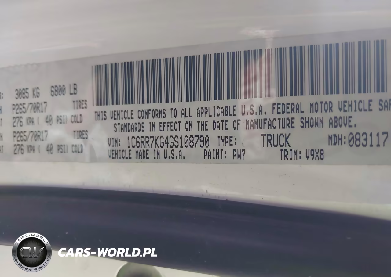 2016 Ram 1500 Tradesman VIN:1C6RR7KG4GS108790 - 9