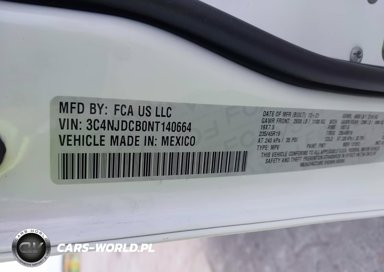 2022 Jeep Compass High Altitude 4X4 VIN:3C4NJDCB0NT140664 - 9