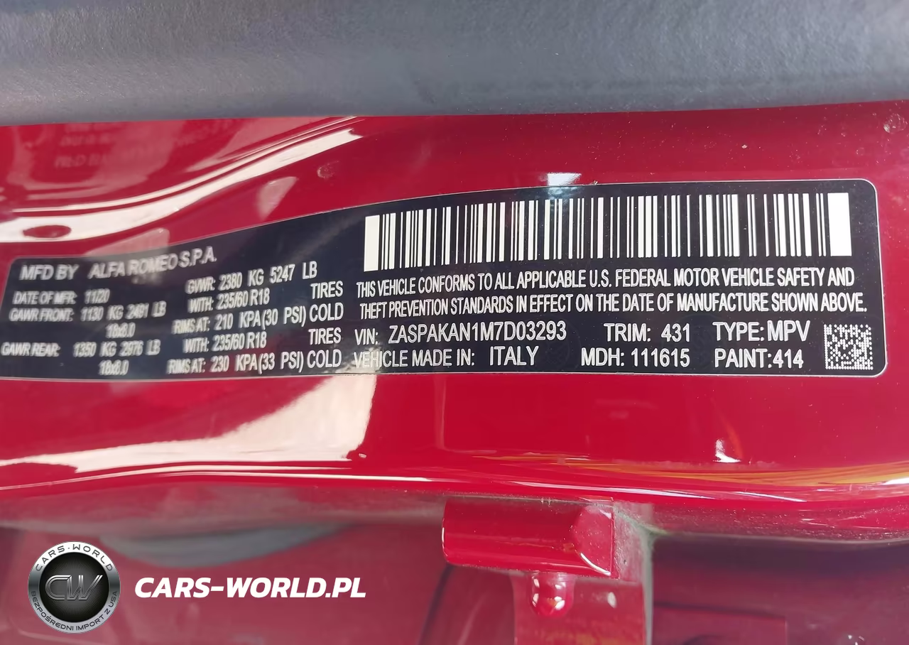 2021 Alfa Romeo Stelvio Awd VIN:ZASPAKAN1M7D03293 - 9