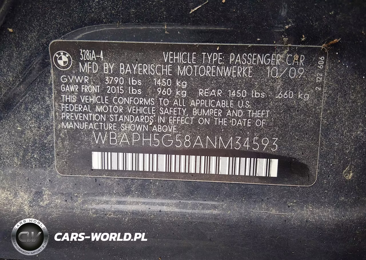 2010 BMW 328I VIN:WBAPH5G58ANM34593 - 9