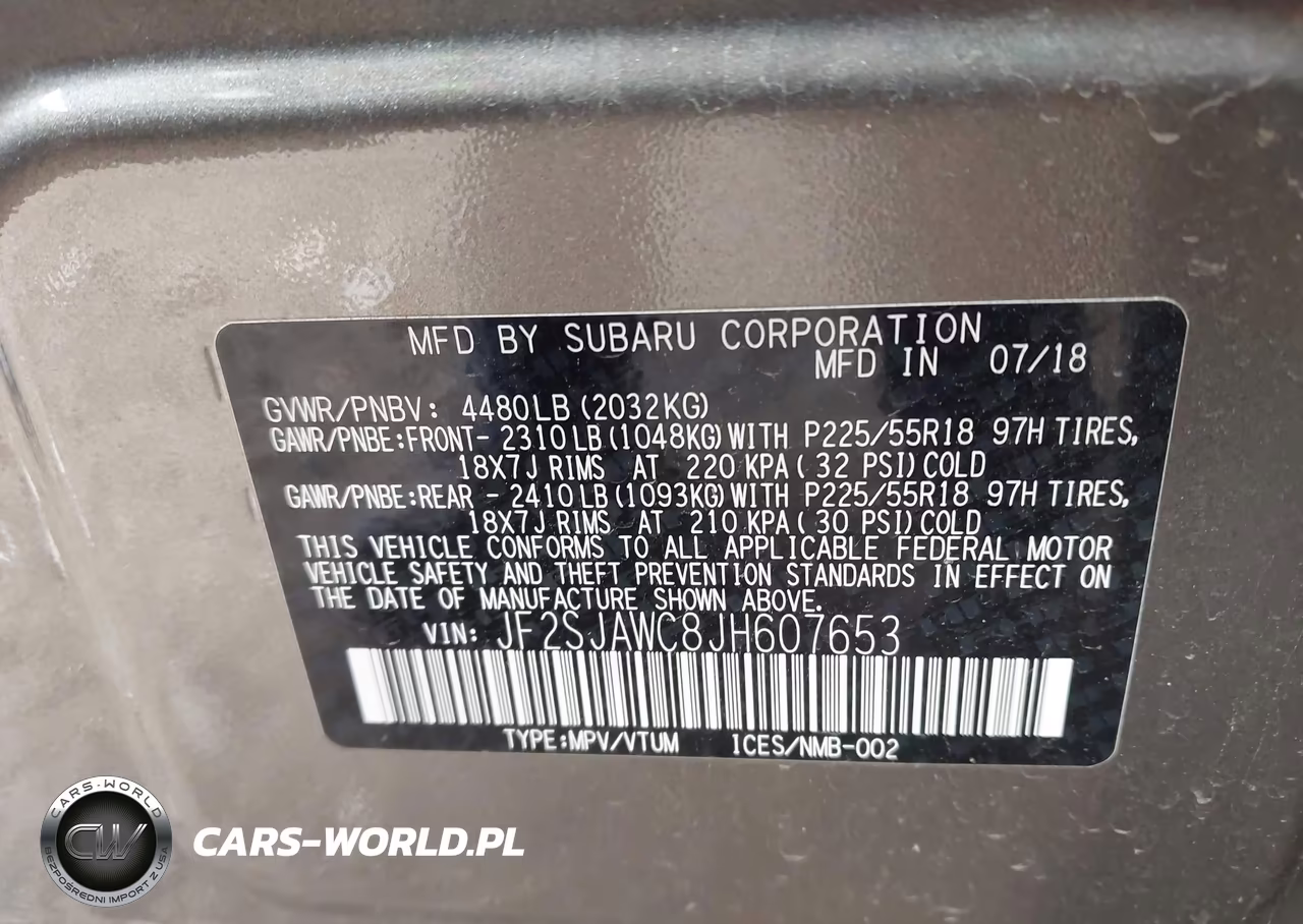 2018 Subaru Forester 2.5I Touring VIN:JF2SJAWC8JH607653 - 9