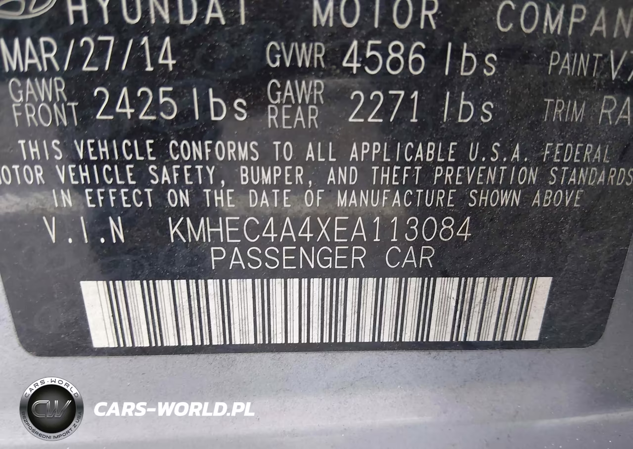 2014 Hyundai Sonata Hybrid VIN:KMHEC4A4XEA113084 - 9
