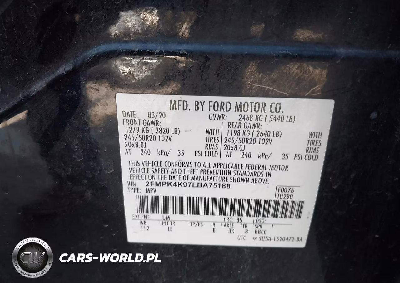 2020 Ford Edge Titanium VIN:2FMPK4K97LBA75188 - 9