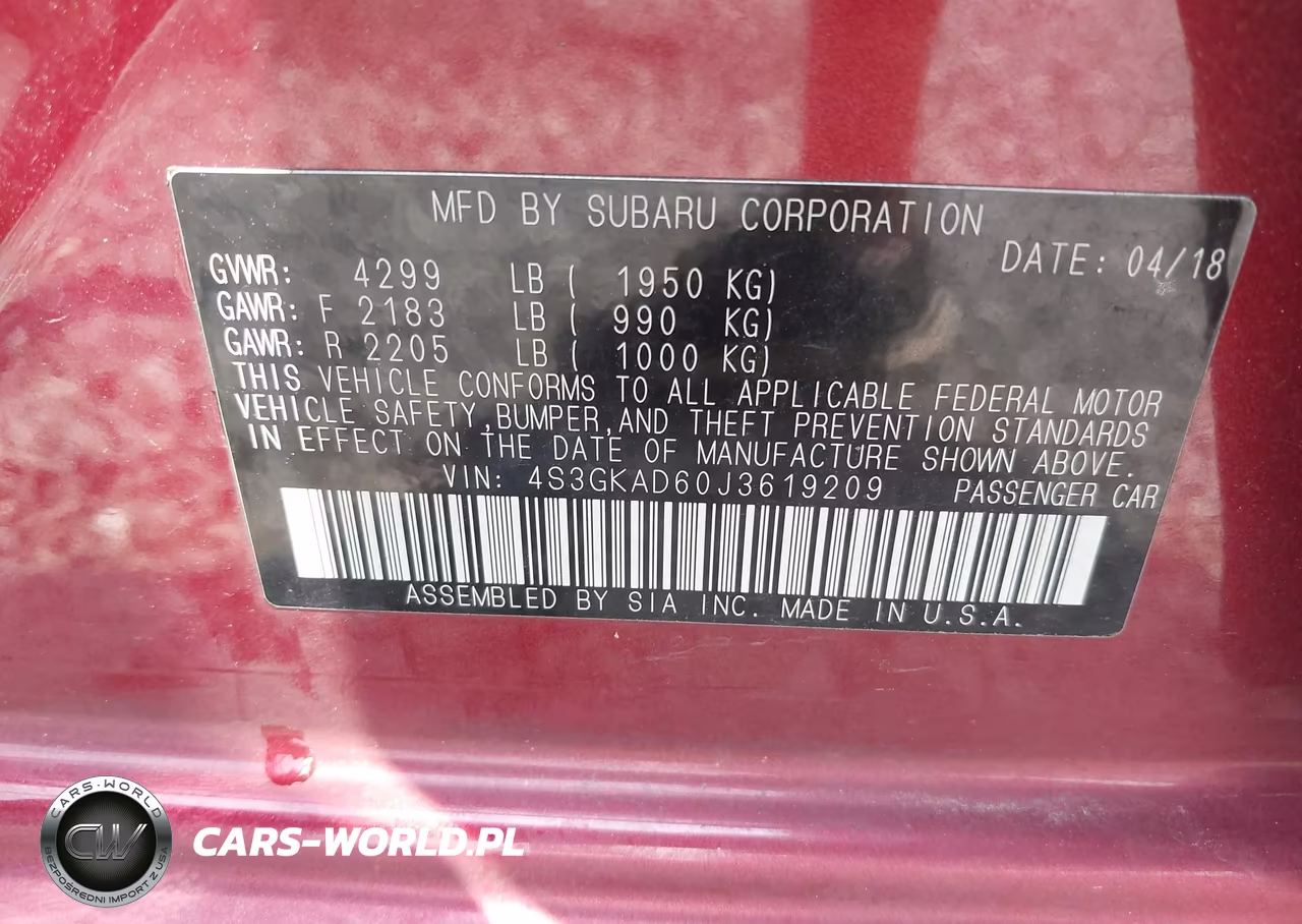 2018 Subaru Impreza 2.0I Premium VIN:4S3GKAD60J3619209 - 9