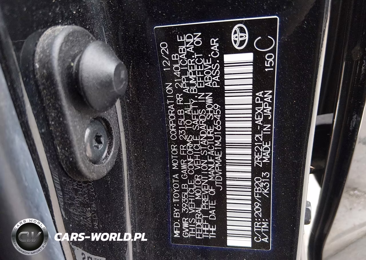 2021 Toyota Corolla Le VIN:JTDVPMAE1MJ165459 - 9