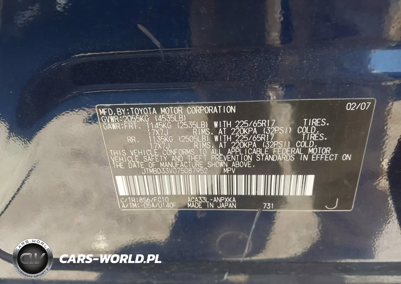 2007 Toyota Rav4 VIN:JTMBD33V075087952 - 9