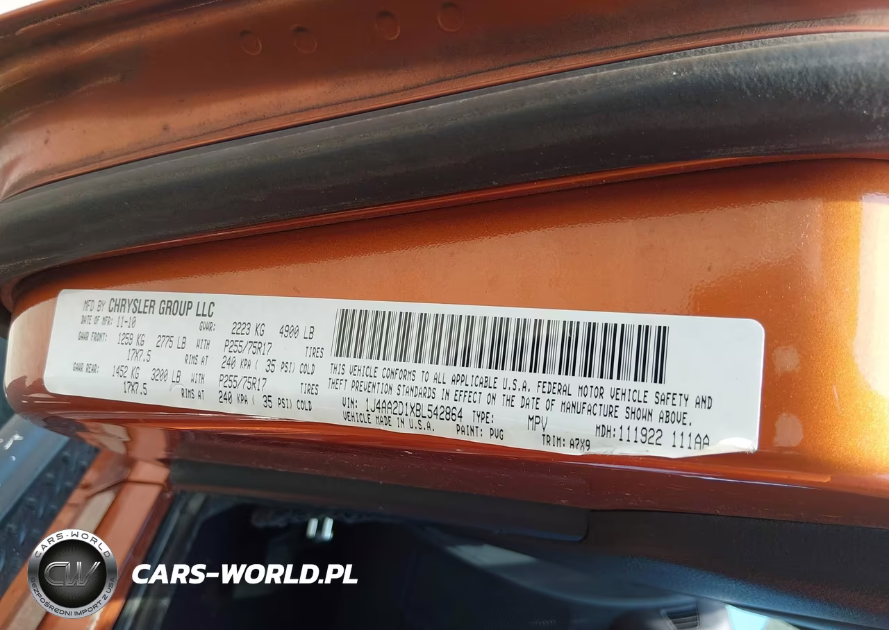 2011 Jeep Wrangler Sport VIN:1J4AA2D1XBL542864 - 9