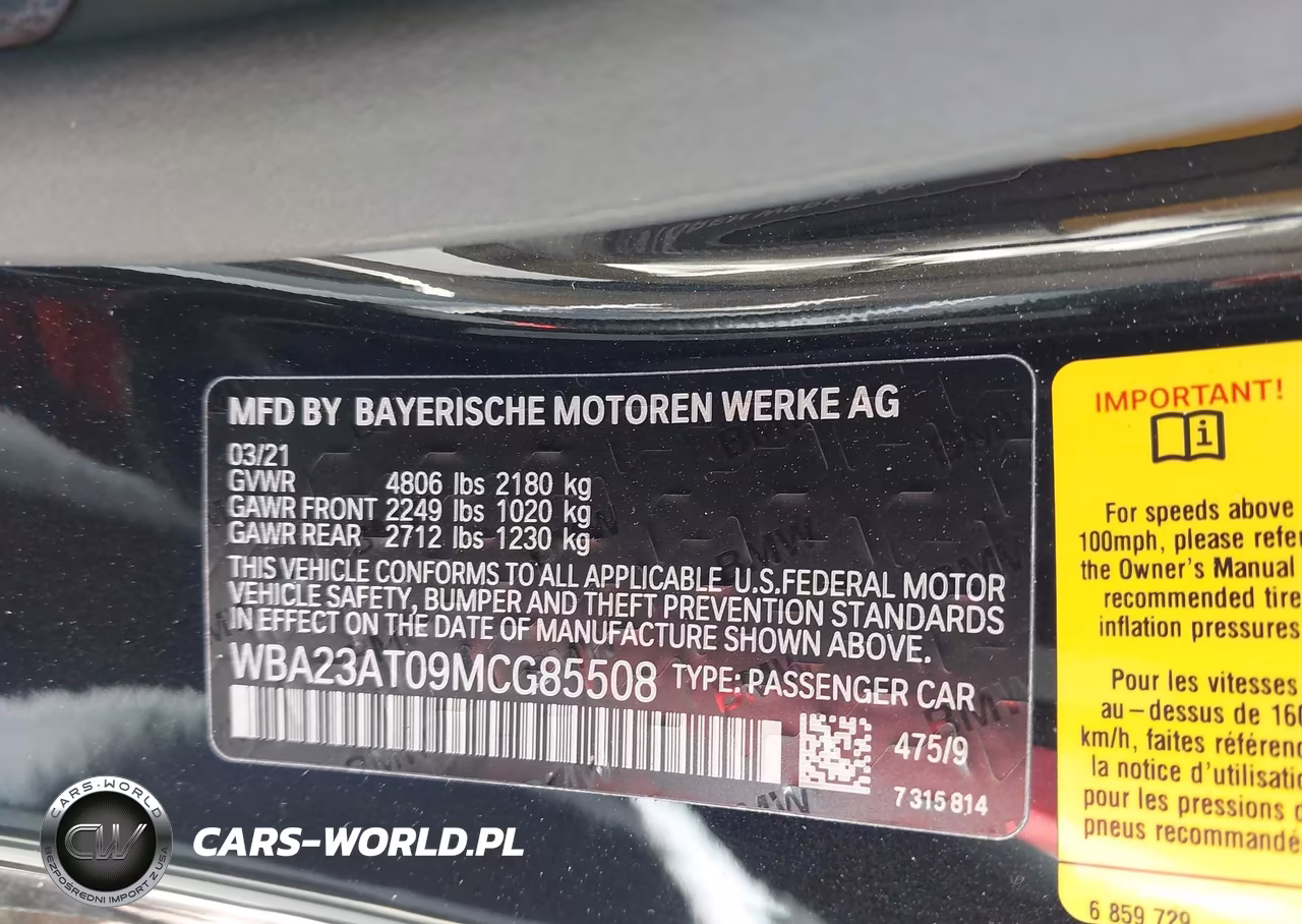 2021 BMW 430I VIN:WBA23AT09MCG85508 - 9
